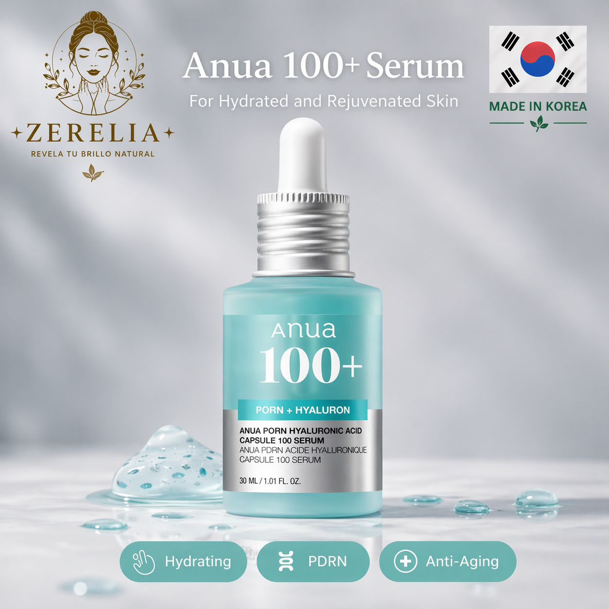 ANUA PDRN HYALURONIC ACID 100 SERUM 30ML