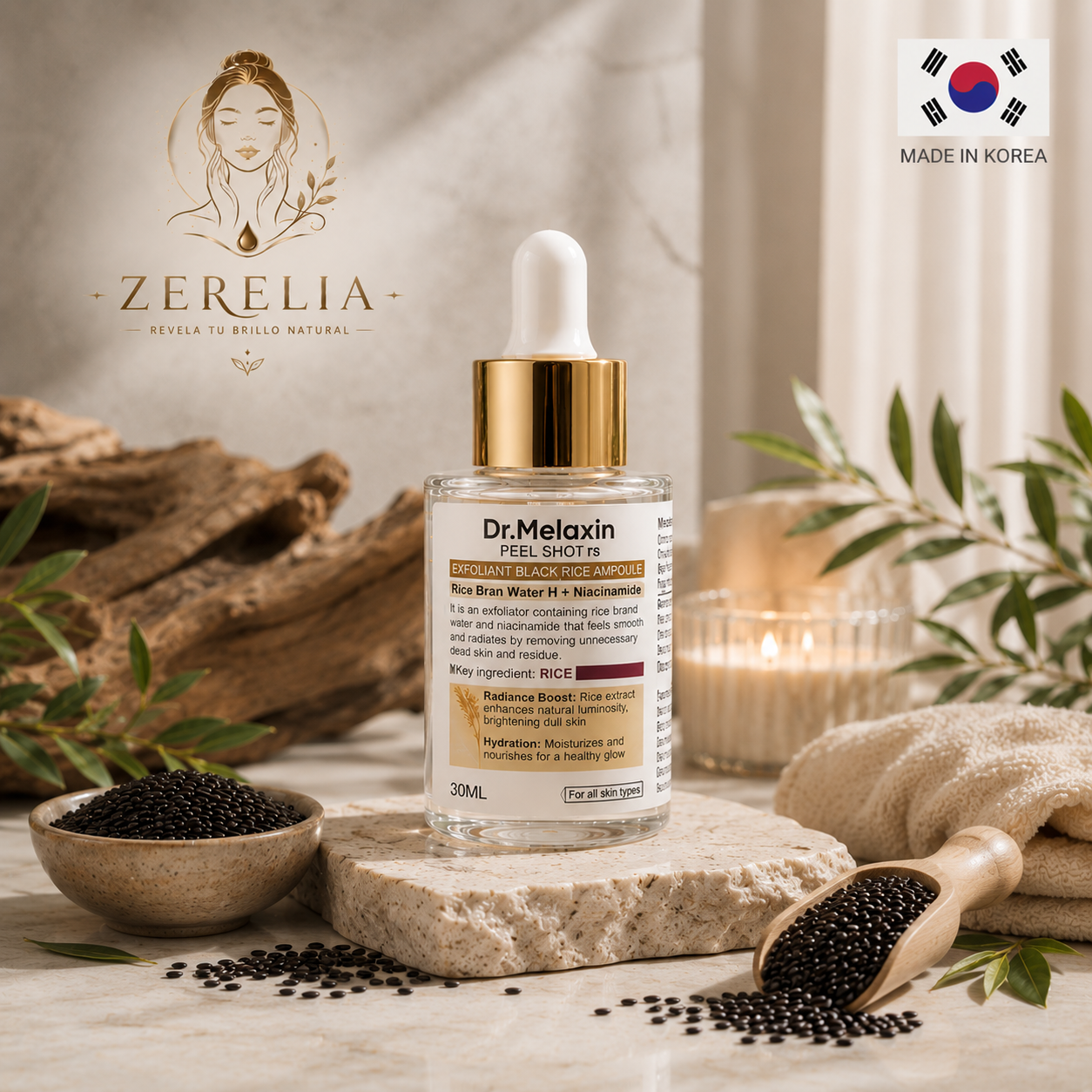 DR. MELAXIN AMPOLLA WHITE RICE 30ML